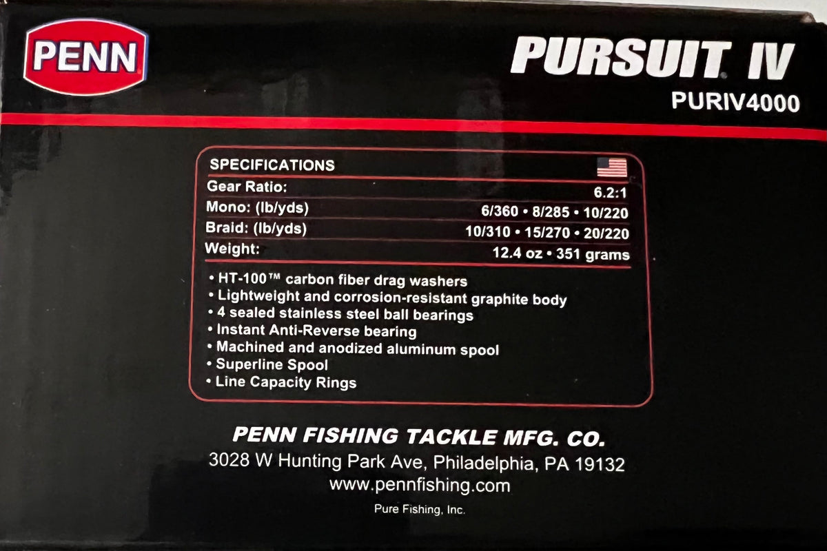 Penn Pursuit IV 4000 Reel – Hook House Bait and Tackle